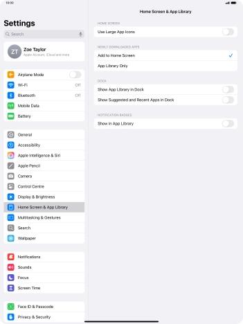 To add new downloaded apps to both the home screen and App Library, press Add to Home Screen.