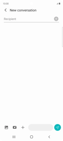 Press the search field and key in the first letters of the recipient's name.