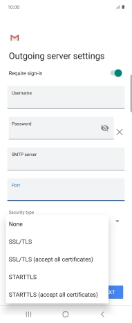 Press None to turn off the function.