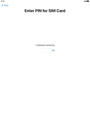 If your SIM is locked, key in your PIN and press OK.