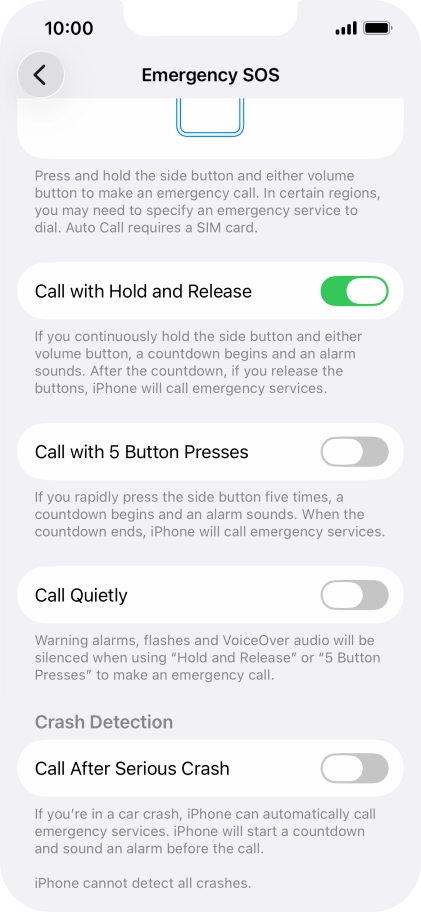 Press the indicator next to 