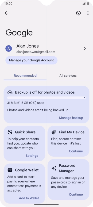 Press Find My Device.