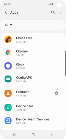 Press the required app.