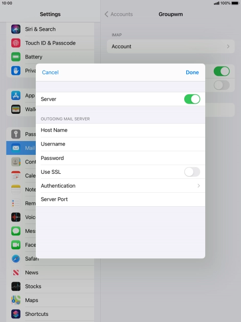 Press Authentication.