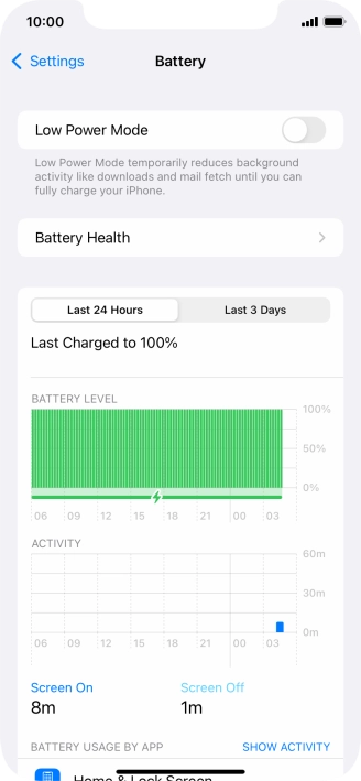 Press Battery Health.