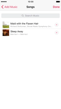 Go to the required category and press the required audio file.