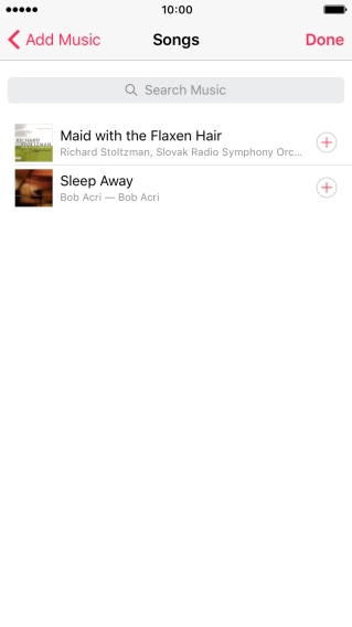 Go to the required category and press the required audio file.