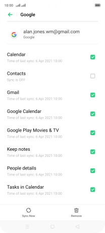 Press the field next to 