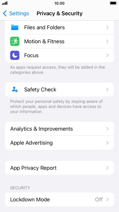 Press App Privacy Report.