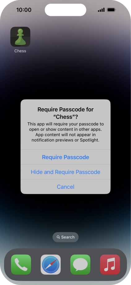 Press Require Passcode.