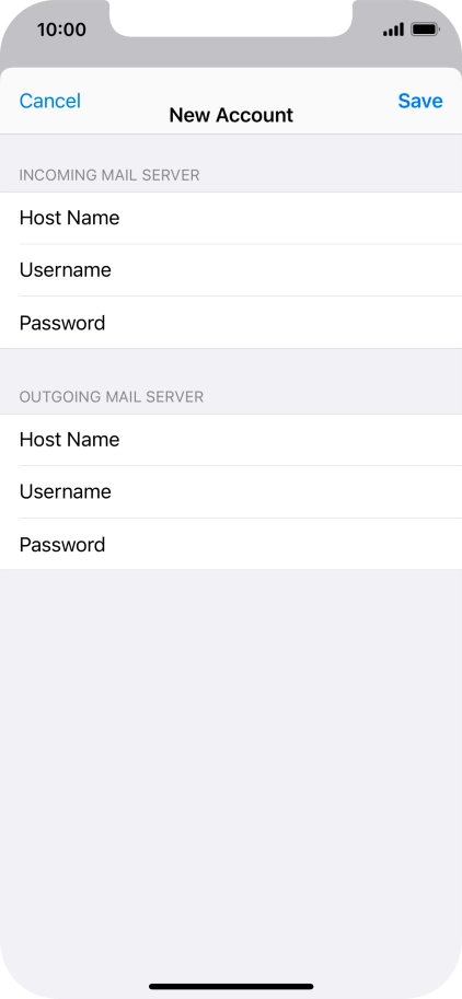 Press Save. Your email account has now been set up. To select more settings for incoming and outgoing server, proceed with the following steps.
