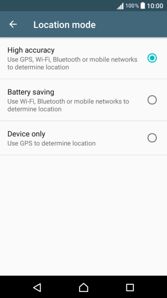 If you select High accuracy, your phone can find your exact position using the GPS satellites, the mobile network and nearby Wi-Fi networks. Satellite-based GPS requires a clear view of the sky.