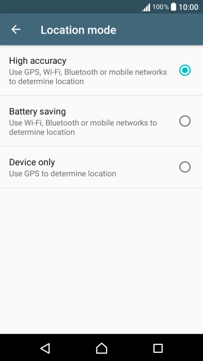 If you select High accuracy, your phone can find your exact position using the GPS satellites, the mobile network and nearby Wi-Fi networks. Satellite-based GPS requires a clear view of the sky.