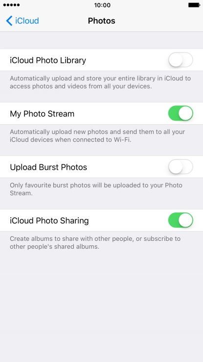 Press the indicator next to 