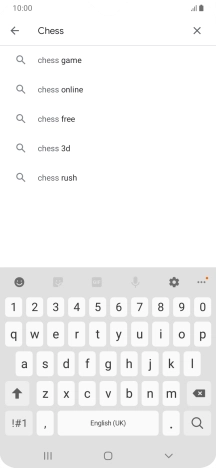 Key in the name or subject of the required app and press the search icon.