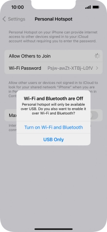 If Wi-Fi is turned off, press Turn on Wi-Fi and Bluetooth.