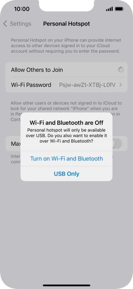 If Wi-Fi is turned off, press Turn on Wi-Fi and Bluetooth.