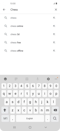 Key in the name or subject of the required app and press the search icon.