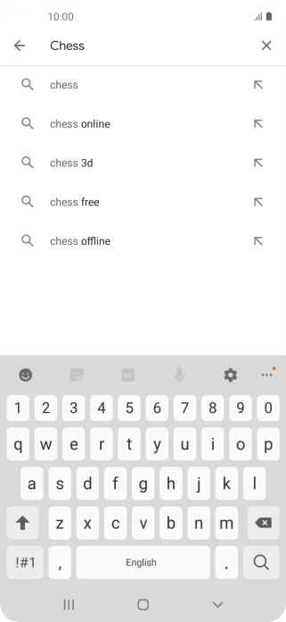 Key in the name or subject of the required app and press the search icon.