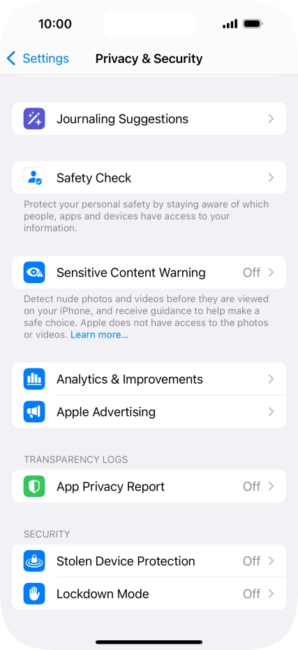 Press App Privacy Report.