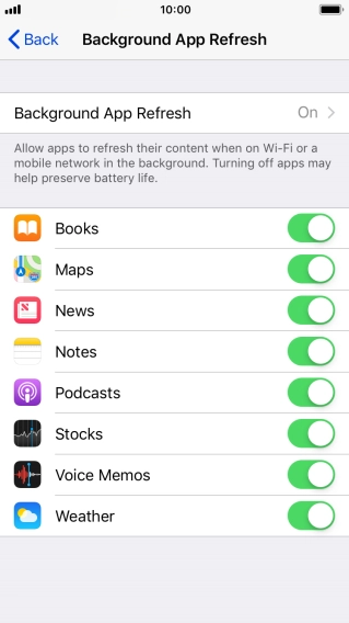 Press Background App Refresh.