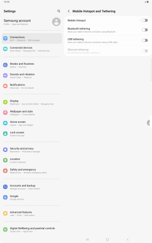 Press Mobile Hotspot.