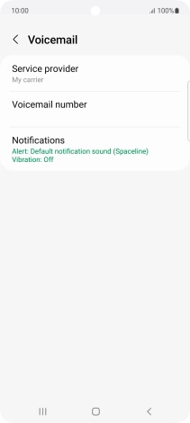 Press Voicemail number.