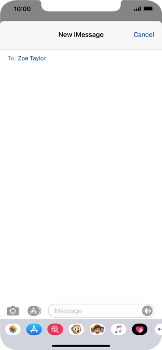 You can also send pictures, video clips, audio files and different effects in your iMessage. Follow the instructions on the screen to send your iMessage with the required content.