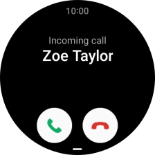 Press the accept call icon and slide your finger upwards to answer the call.