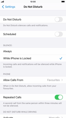 Press the indicator next to 