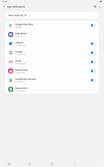 Press the drop down list.