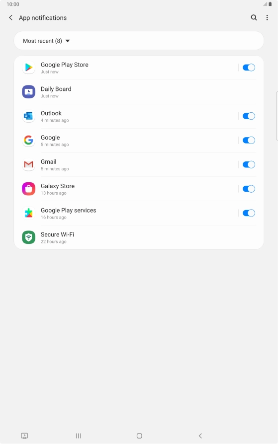 Press the drop down list.