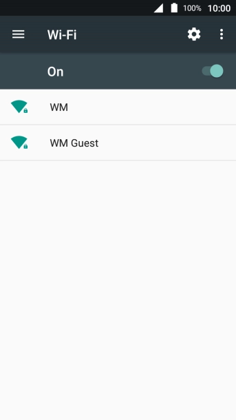 Press the required Wi-Fi network.
