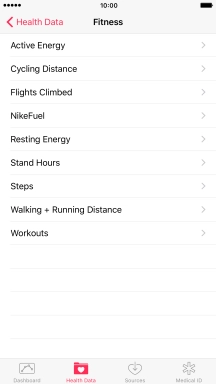 Press the required information type.