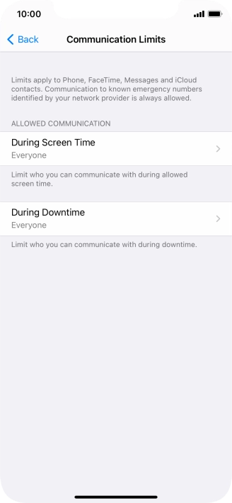 Press During Screen Time.