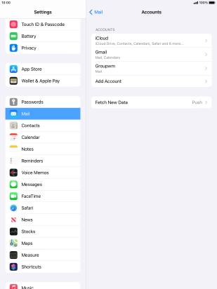 Press the required account.