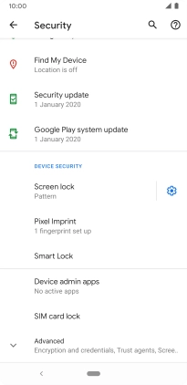 Press Screen lock and key in the current phone lock code.