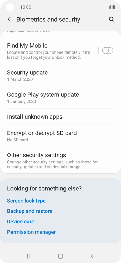 Press Other security settings.