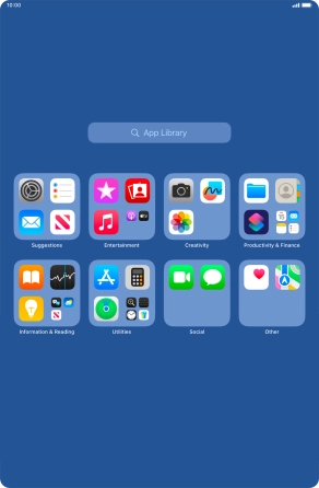 Press the required app.