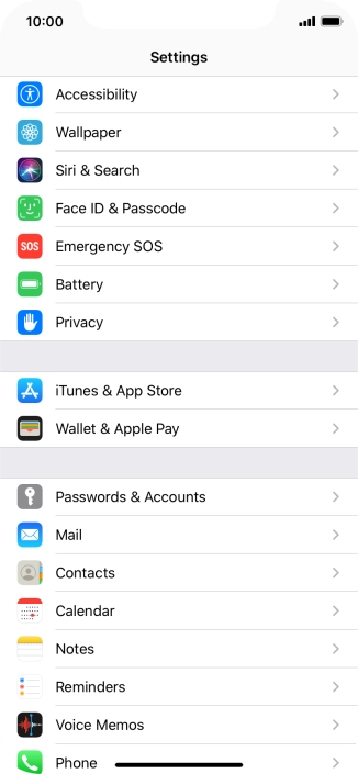 Press iTunes & App Store.