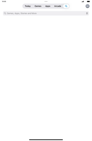 Press the search field.