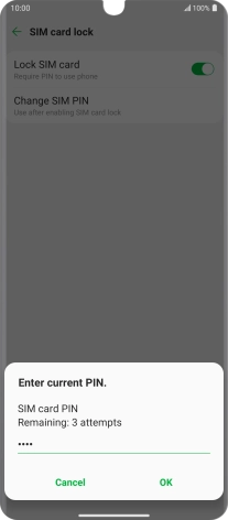 Key in your PIN and press OK.