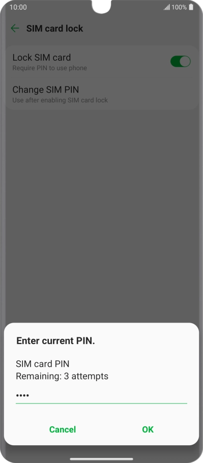 Key in your PIN and press OK.