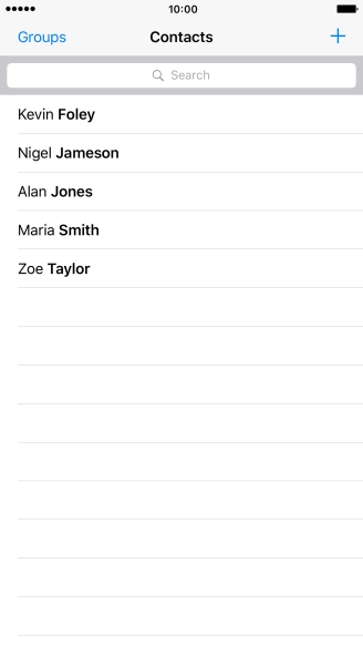 Press the required contact.