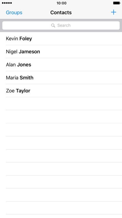 Press the required contact.