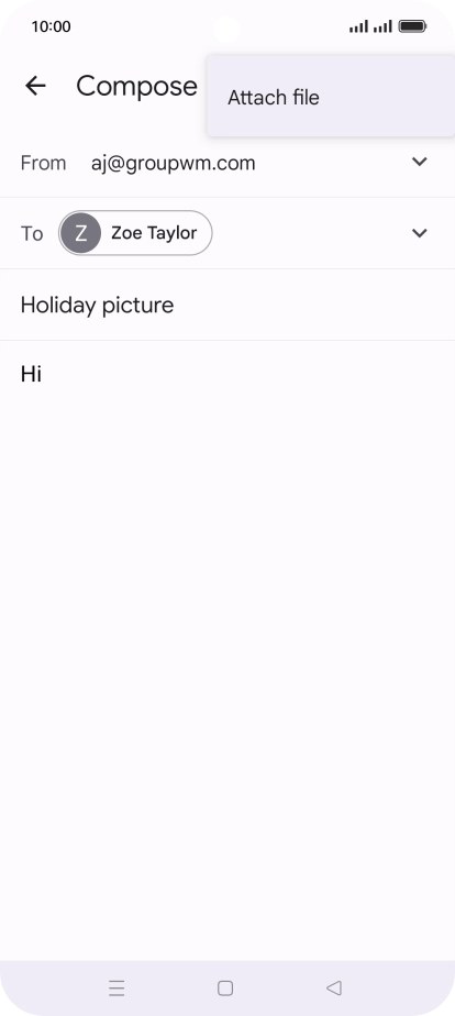 Press Attach file and go to the required folder.