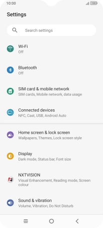 Press SIM card & mobile network.