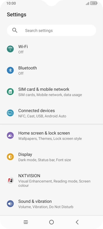 Press SIM card & mobile network.