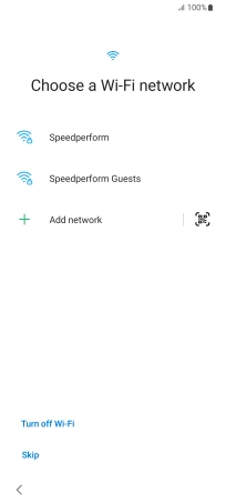 Press the required Wi-Fi network.