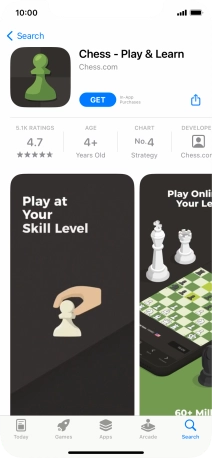 Press GET and follow the instructions on the screen to install the app.